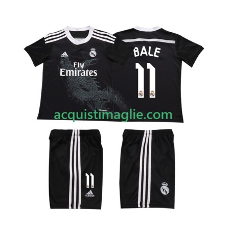Divisa di Calcio Real Madrid Bale 11 2014 Retro Bambino Terza